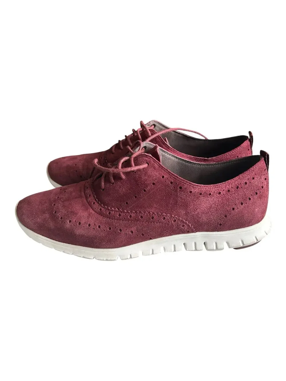 Cole HaanBurgundy  Zerogrand Wingtip Oxford Shoes Womens 10 B